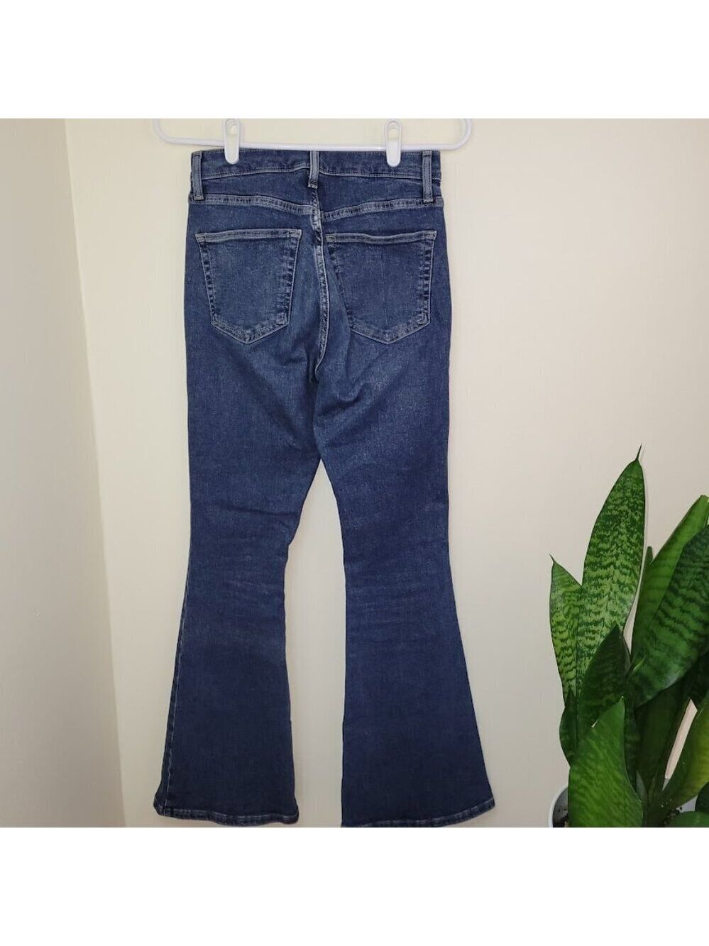 Topshop Moto Jamie Flare Blue Denim Stretch Jeans Women's Size W28 Actual W26 - Picture 7 of 14